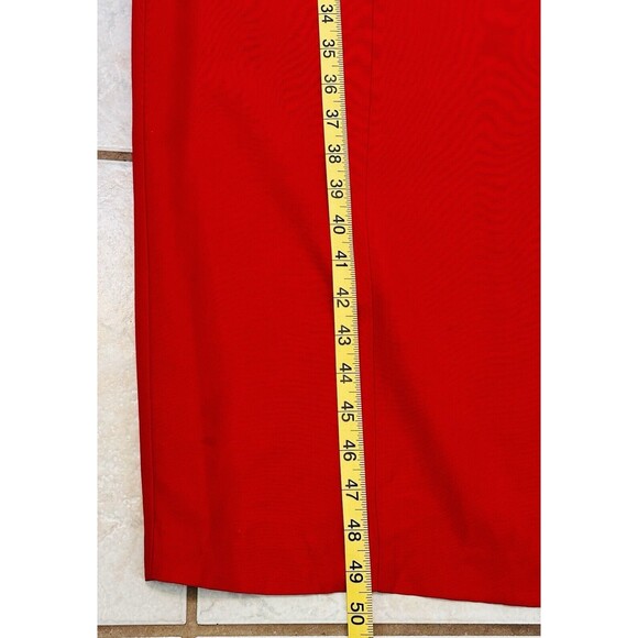 Joseph Ribkoff Women Size 12 Red Sheath Maxi Dress Designer Formal Old Money - Picture 9 of 12